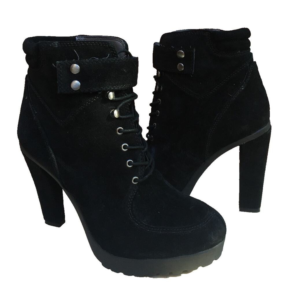 ROSEGOLD ShopBop Black Suede Ankle Boots Booties 40 9 CLASSIC